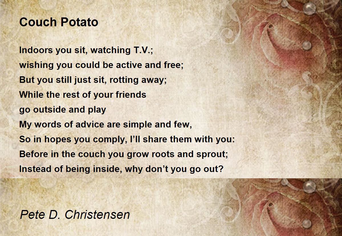 Couch Potato Poem by P Christy - Poem Hunter