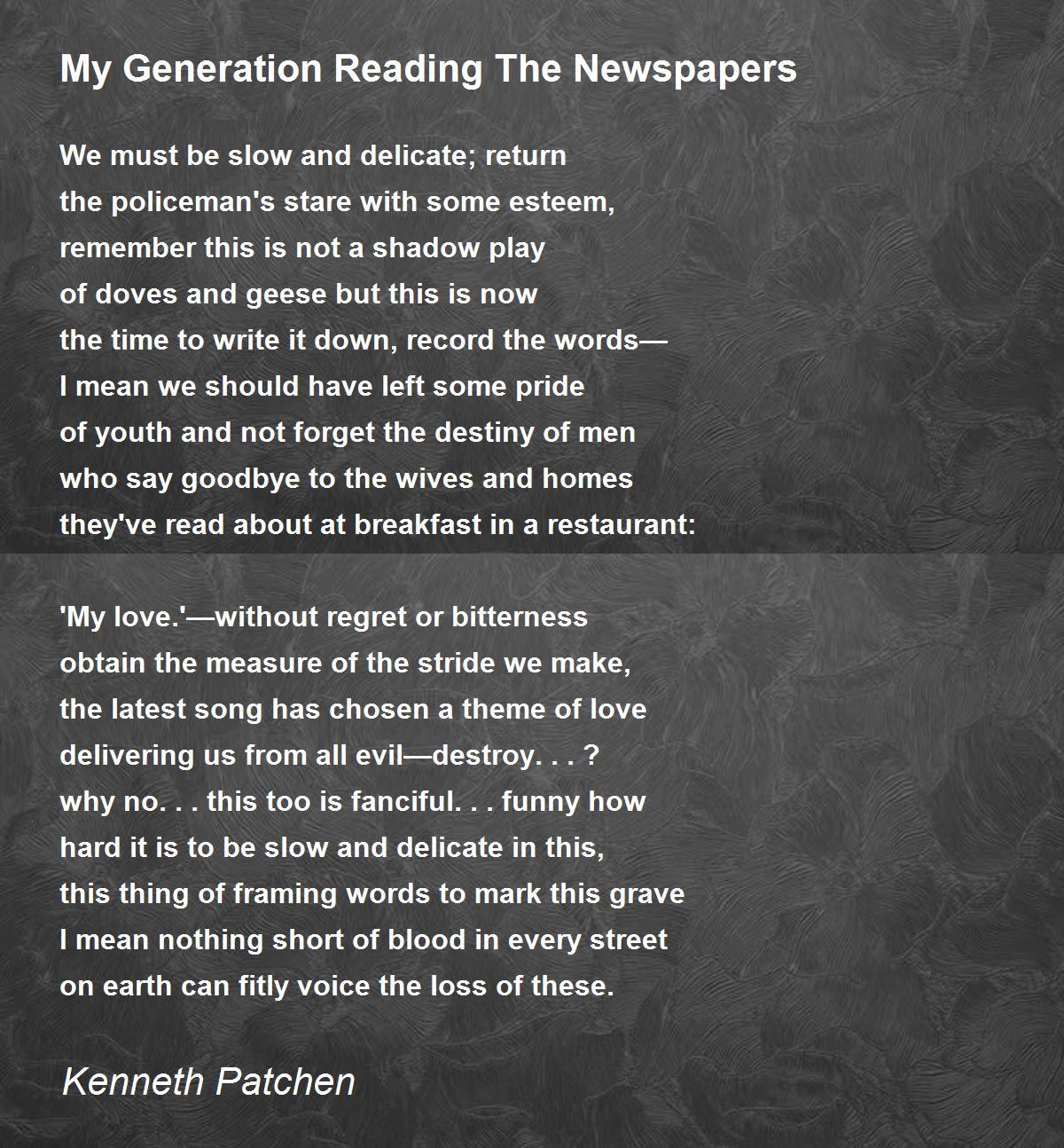 My Generation Reading The Newspapers My Generation Reading The