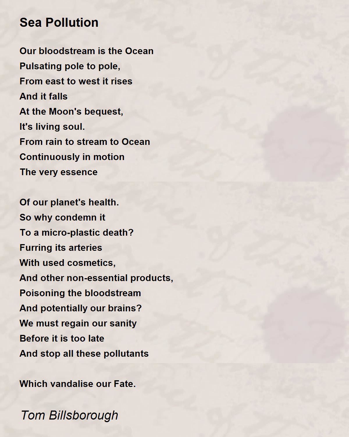 Pollution Poems - Poems For Pollution - Poem Hunter