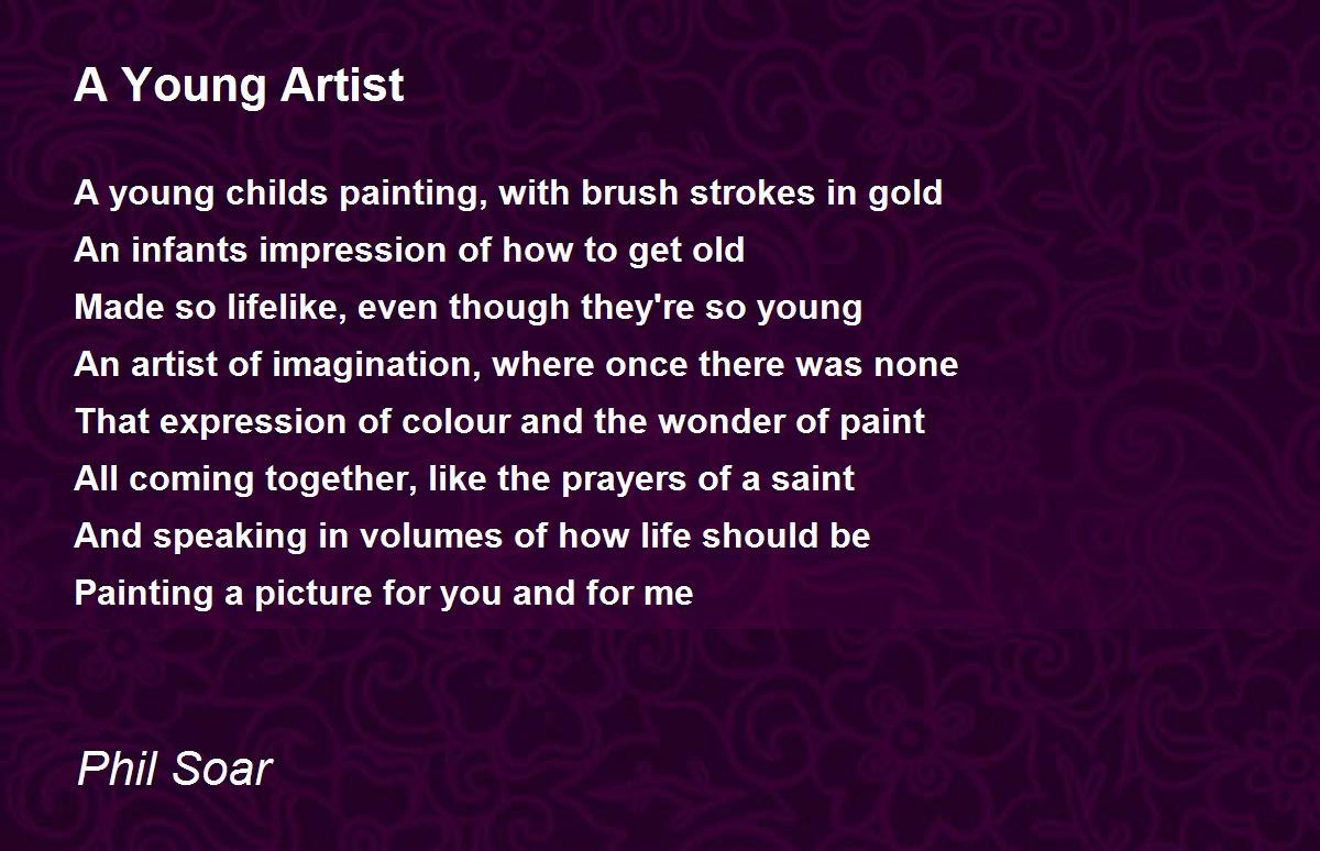 A Young Artist A Young Artist Poem by Phil Soar