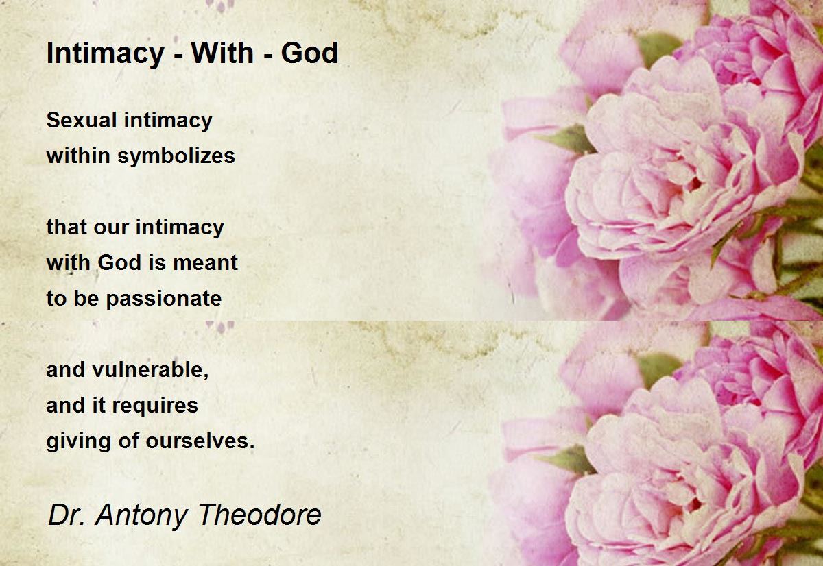 Intimacy With God Intimacy With God Poem by Dr. Antony Theodore