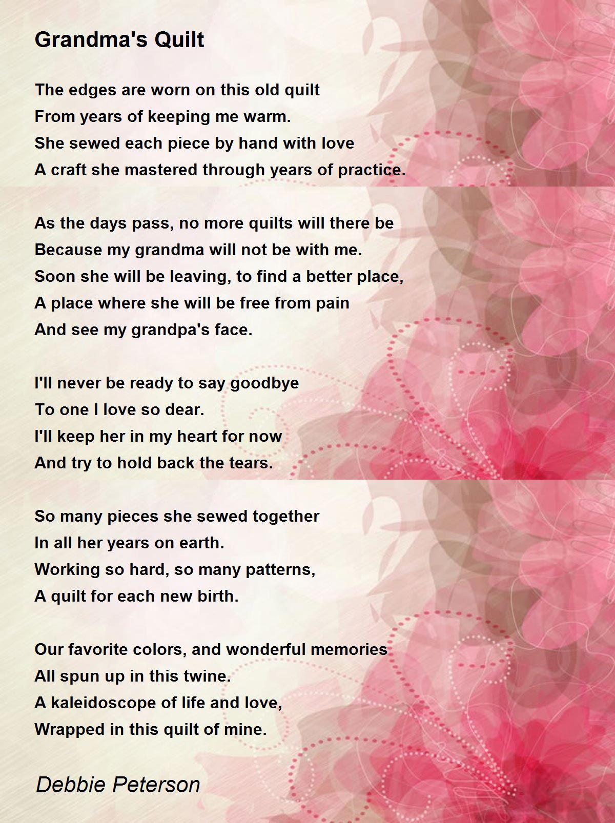 Grandma's Quilt Poem by Debbie Peterson - Poem Hunter