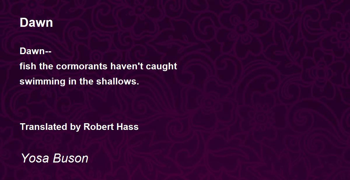 Dawn Dawn Poem by Yosa Buson