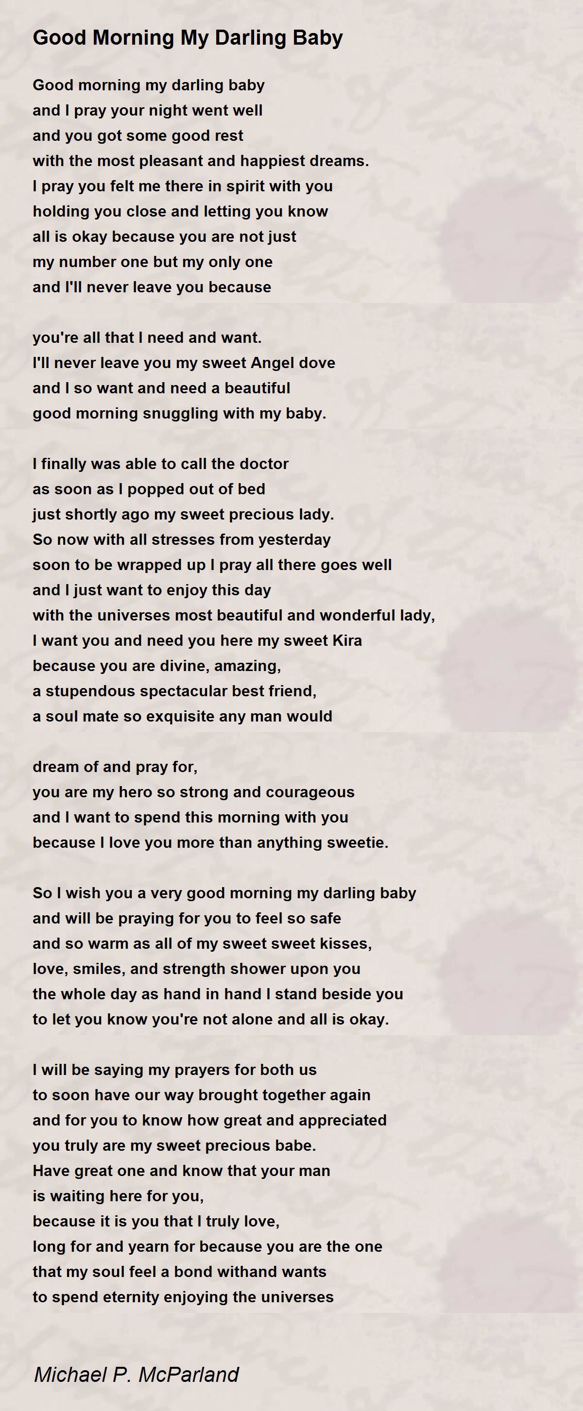 You are my baby you are my darling