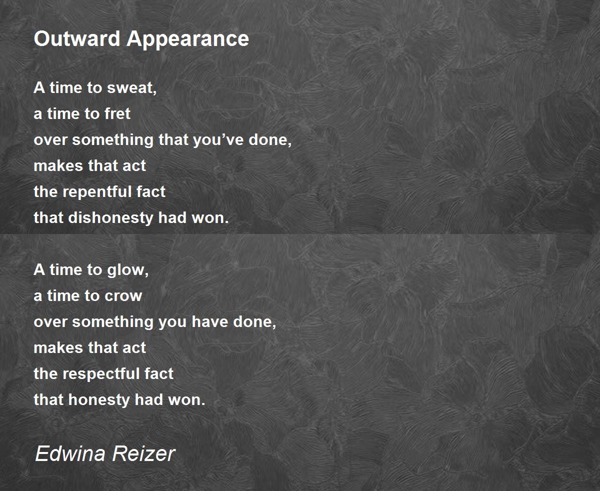 Poems About Appearance _ Appearances Poems – SEWPFE