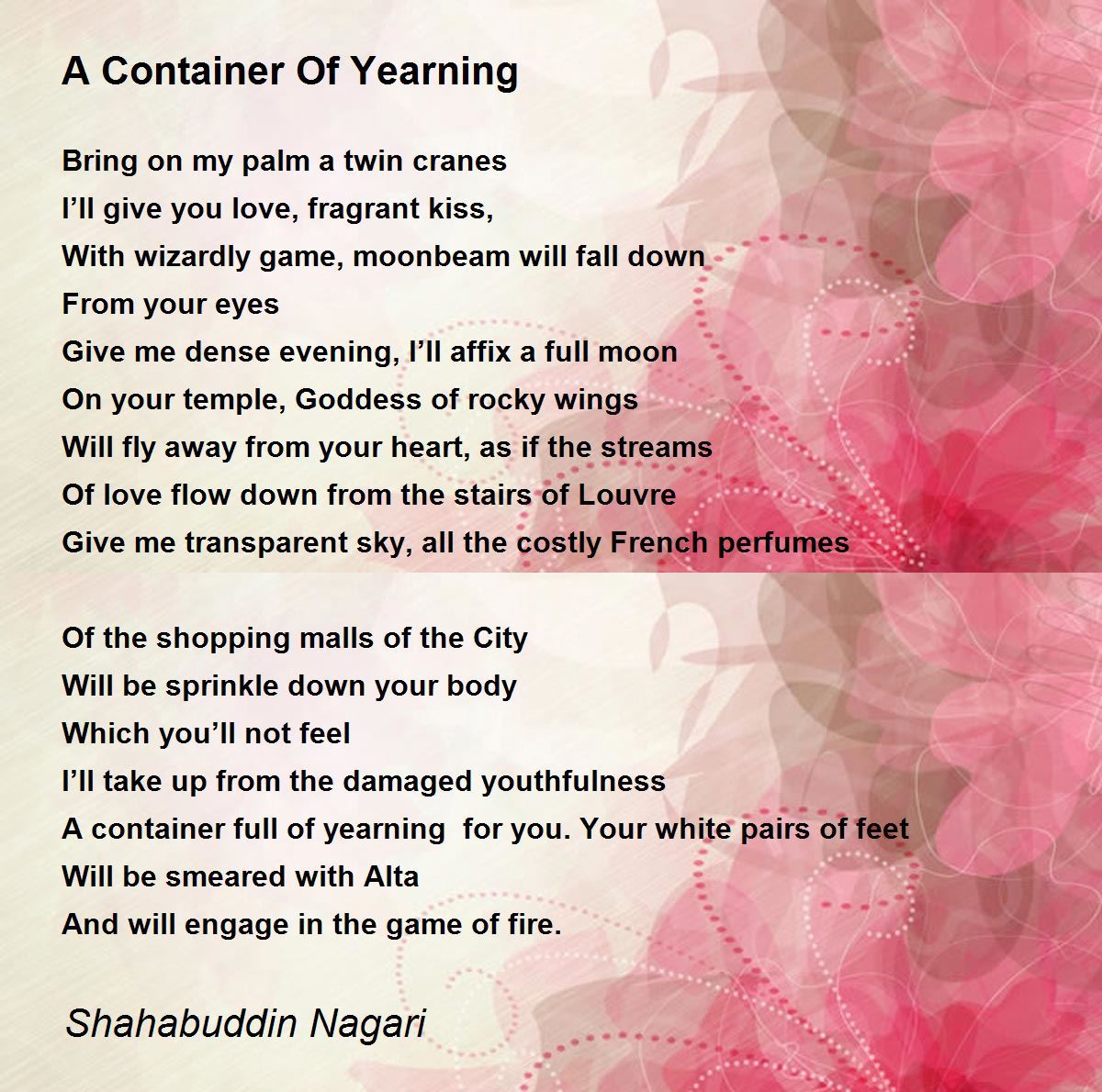 A Container Of Yearning by Shahabuddin Nagari A Container Of Yearning