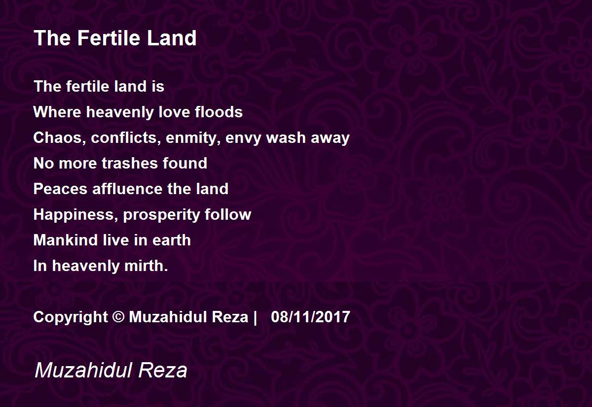 The Fertile Land The Fertile Land Poem by Muzahidul Reza