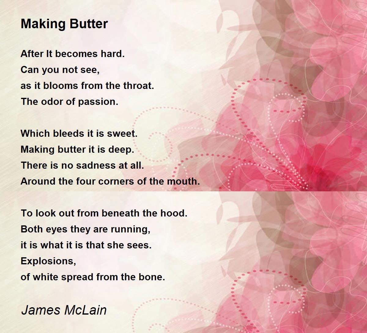Making Butter Making Butter Poem by James McLain