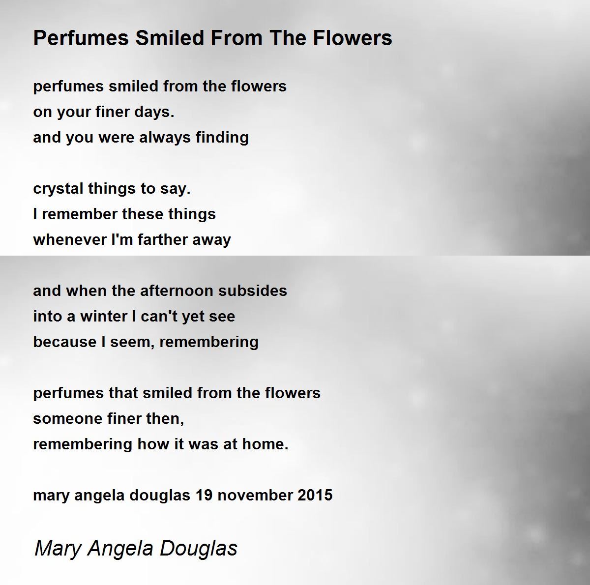 Perfumes Smiled From The Flowers Perfumes Smiled From The Flowers