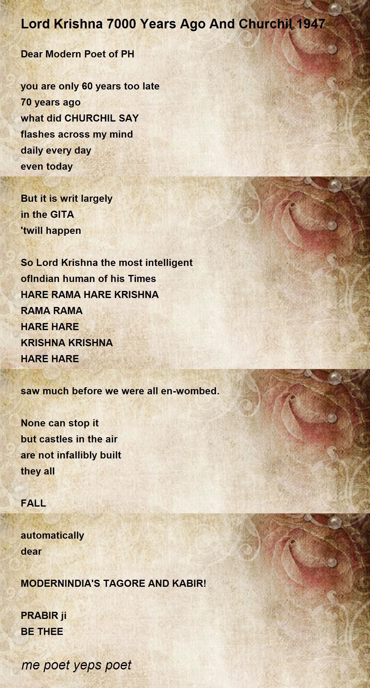 Lord Krishna 7000 Years Ago And Churchil 1947 Lord Krishna 7000 Years