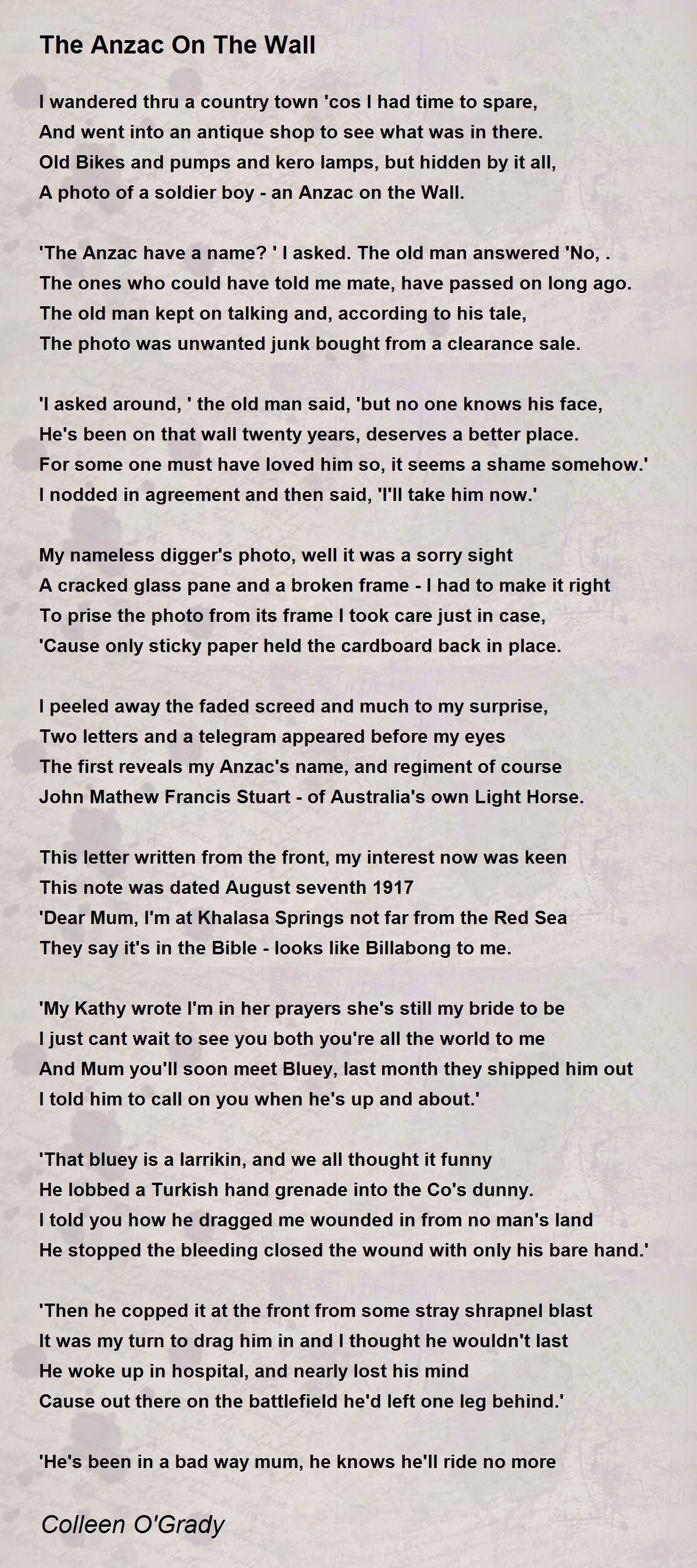 Great wall poem