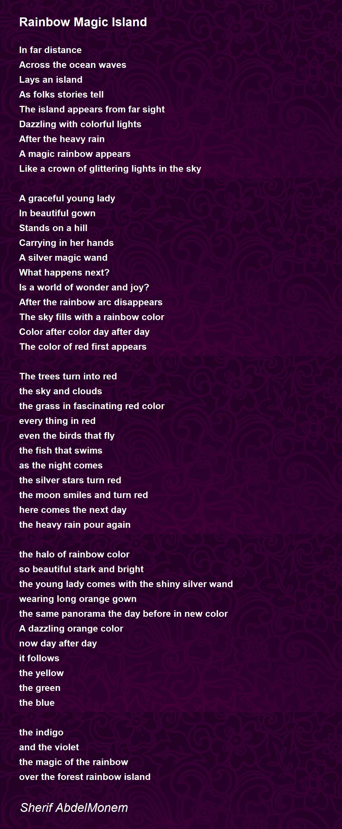 Rainbow Magic Island Rainbow Magic Island Poem by Sherif AbdelMonem