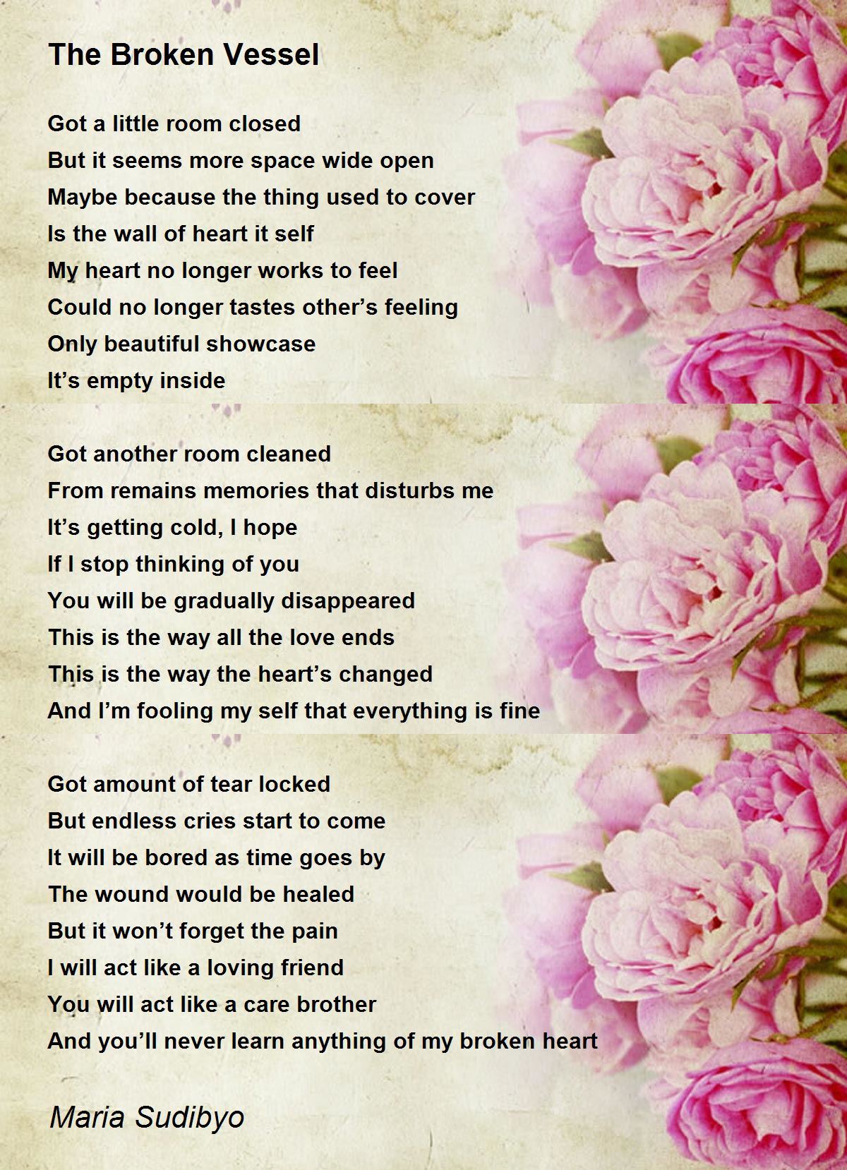 The Broken Vessel Poem by Maria Sudibyo - Poem Hunter