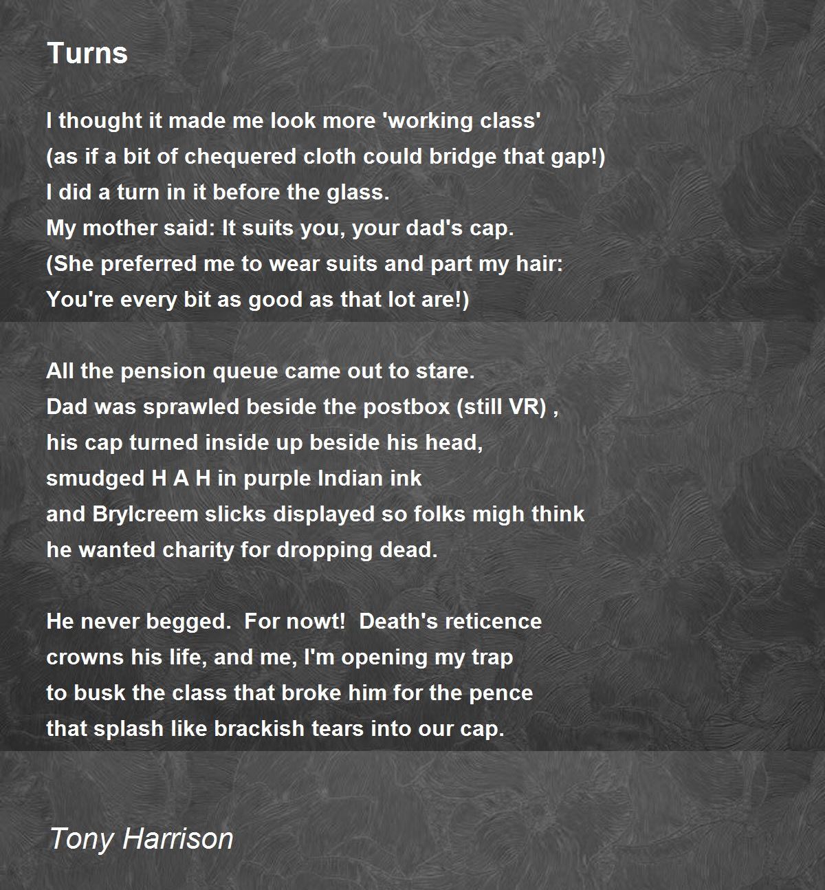 Turns Poem by Tony Harrison - Poem Hunter