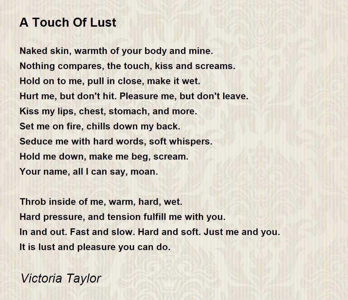 A touch of lust
