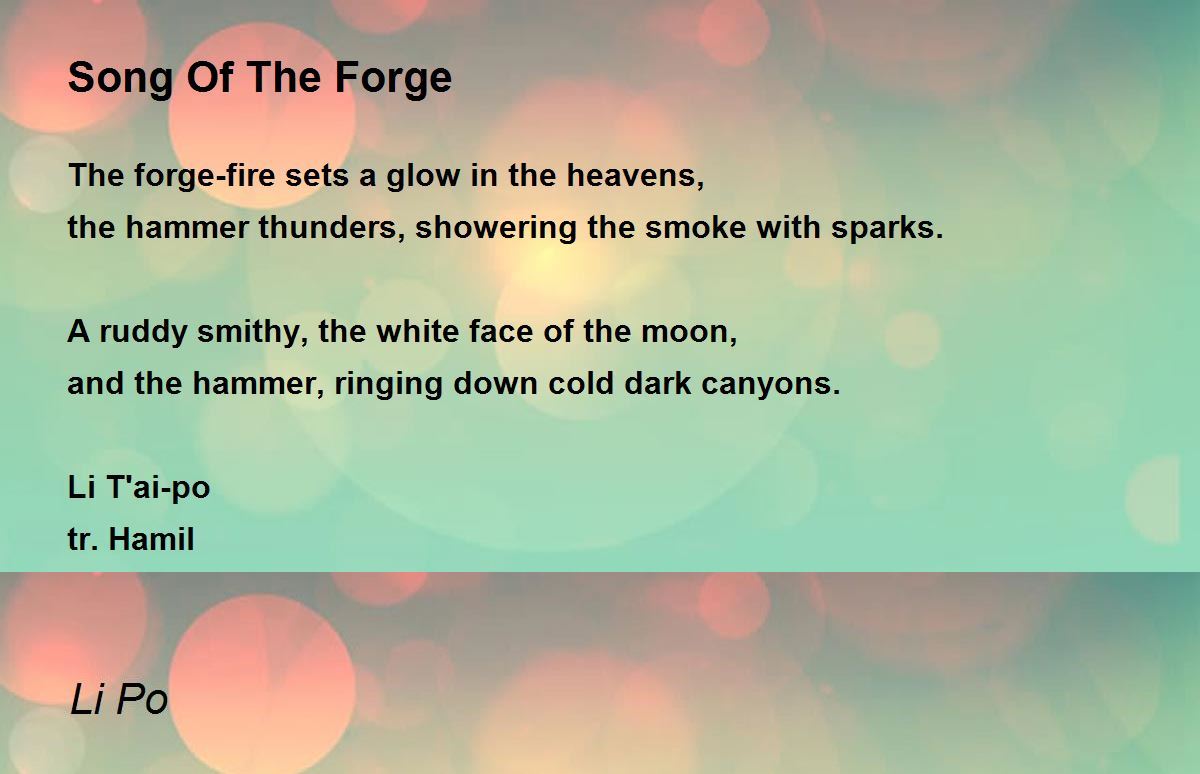 Song Of The Song Of The Poem by Li Po