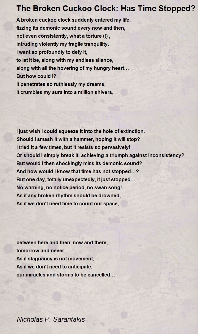 The Broken Cuckoo Clock Has Time Stopped? by Nicholas P. Sarantakis