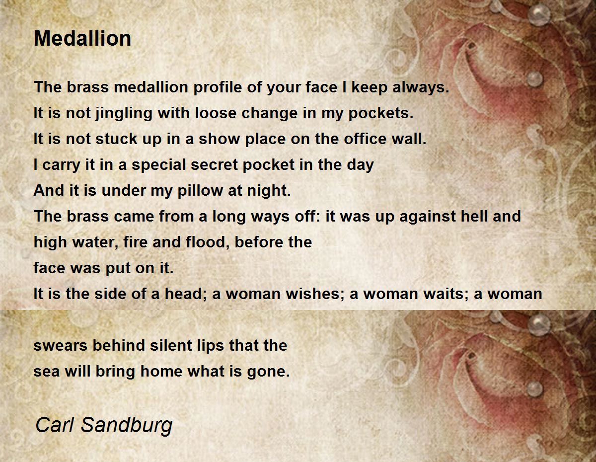 Medallion Poem by Carl Sandburg - Poem Hunter