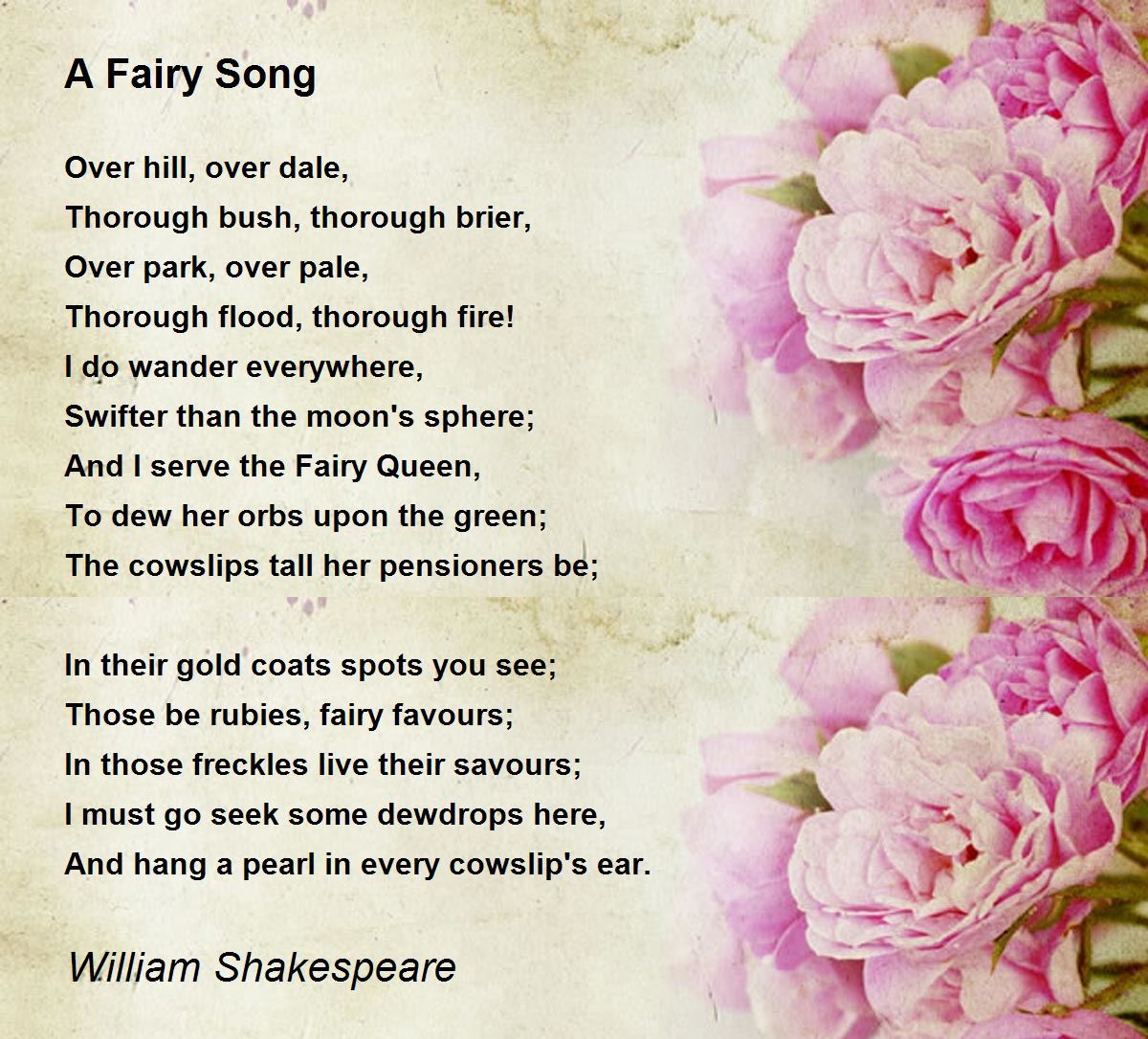 Poetry for Kids William Shakespeare.