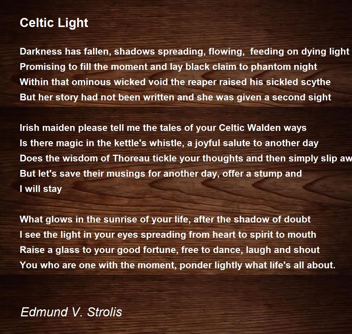 Celtic Light Celtic Light Poem by Edmund V. Strolis