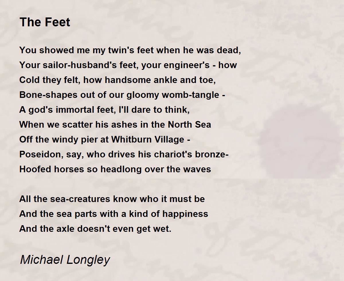 The Feet The Feet Poem by Michael Longley