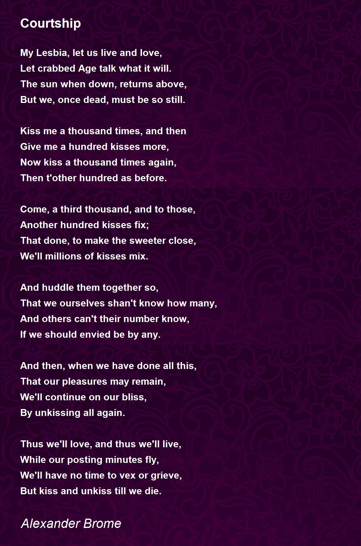 Courtship Courtship Poem by Alexander Brome