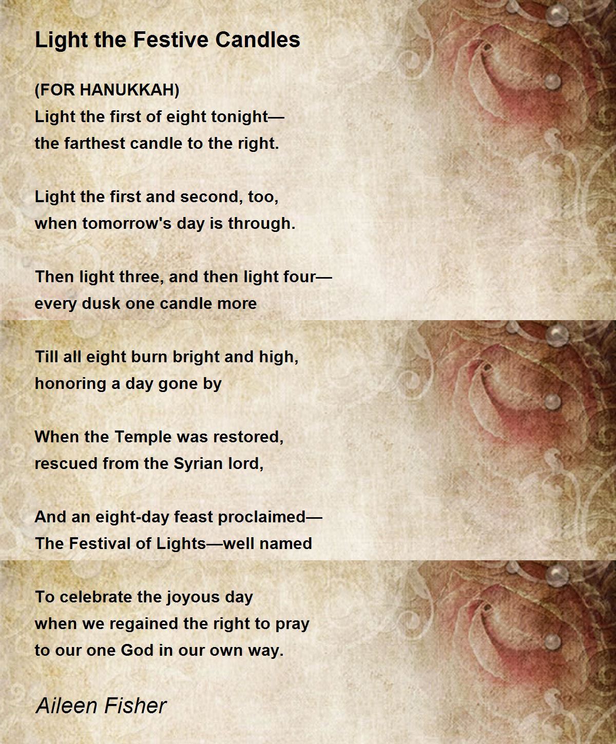 Light the Festive Candles Light the Festive Candles Poem by Aileen Fisher