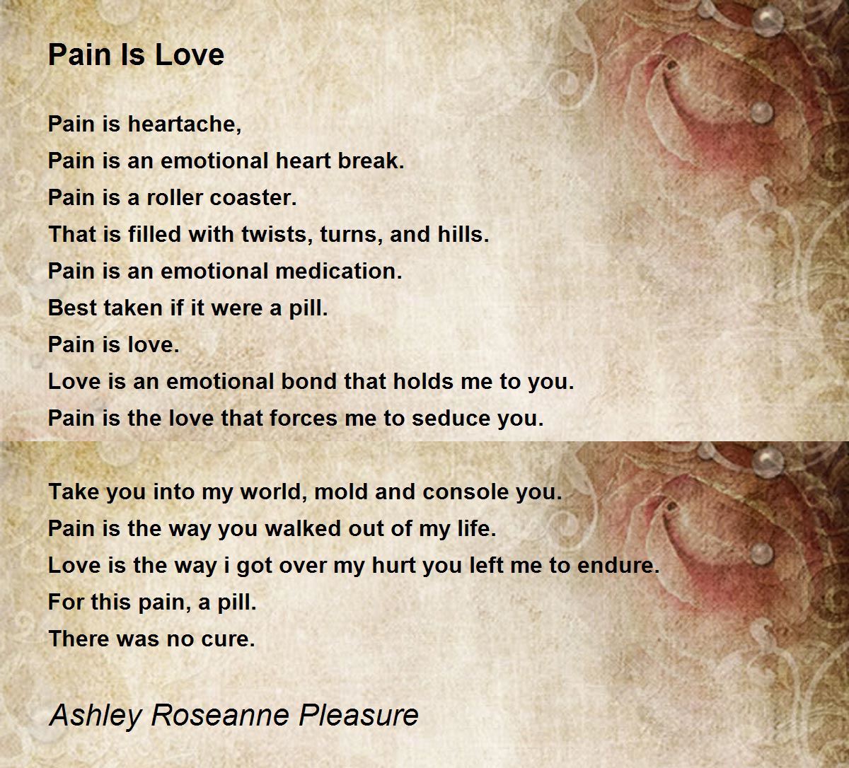 essay about love and pain