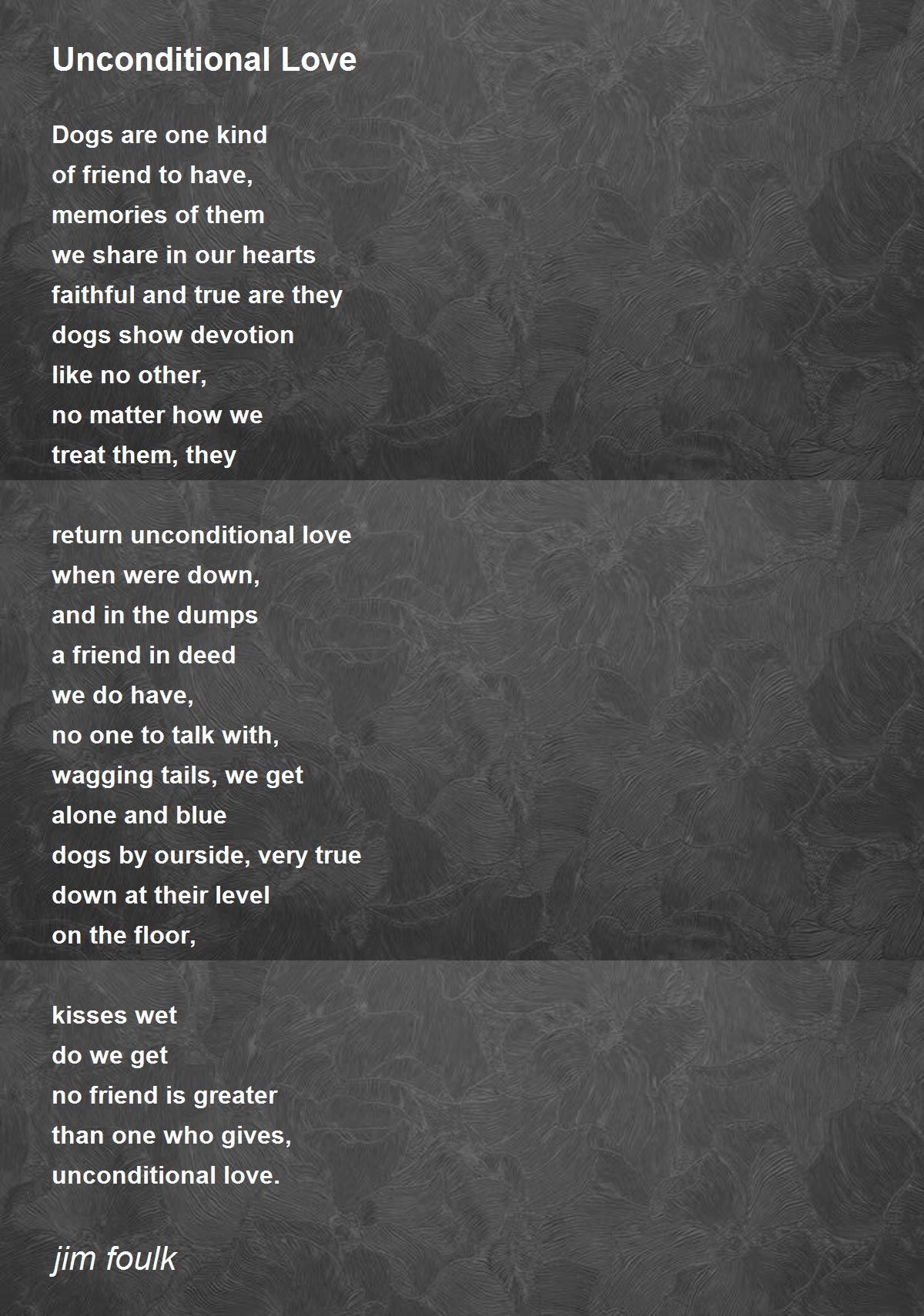 poems on unconditional love