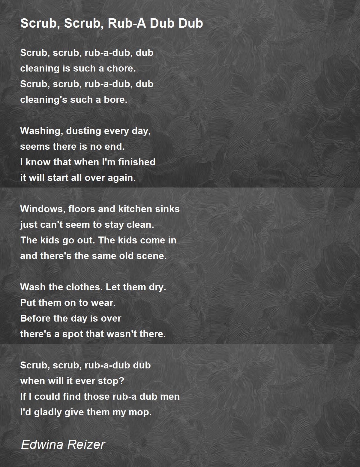 Scrub, Scrub, RubA Dub Dub by Edwina Reizer Scrub, Scrub, RubA Dub