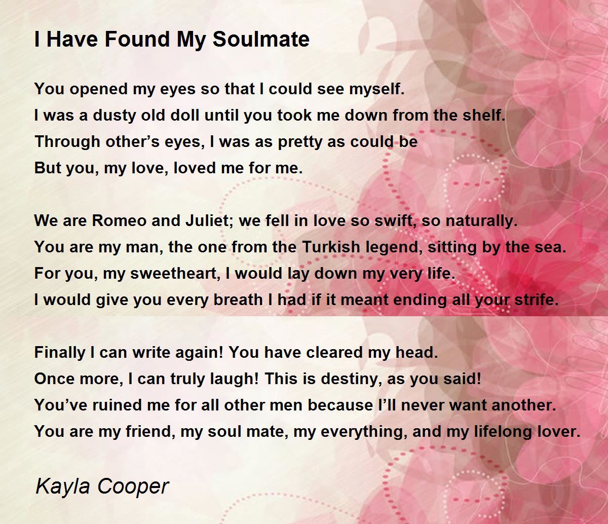 I have found my soulmate poem