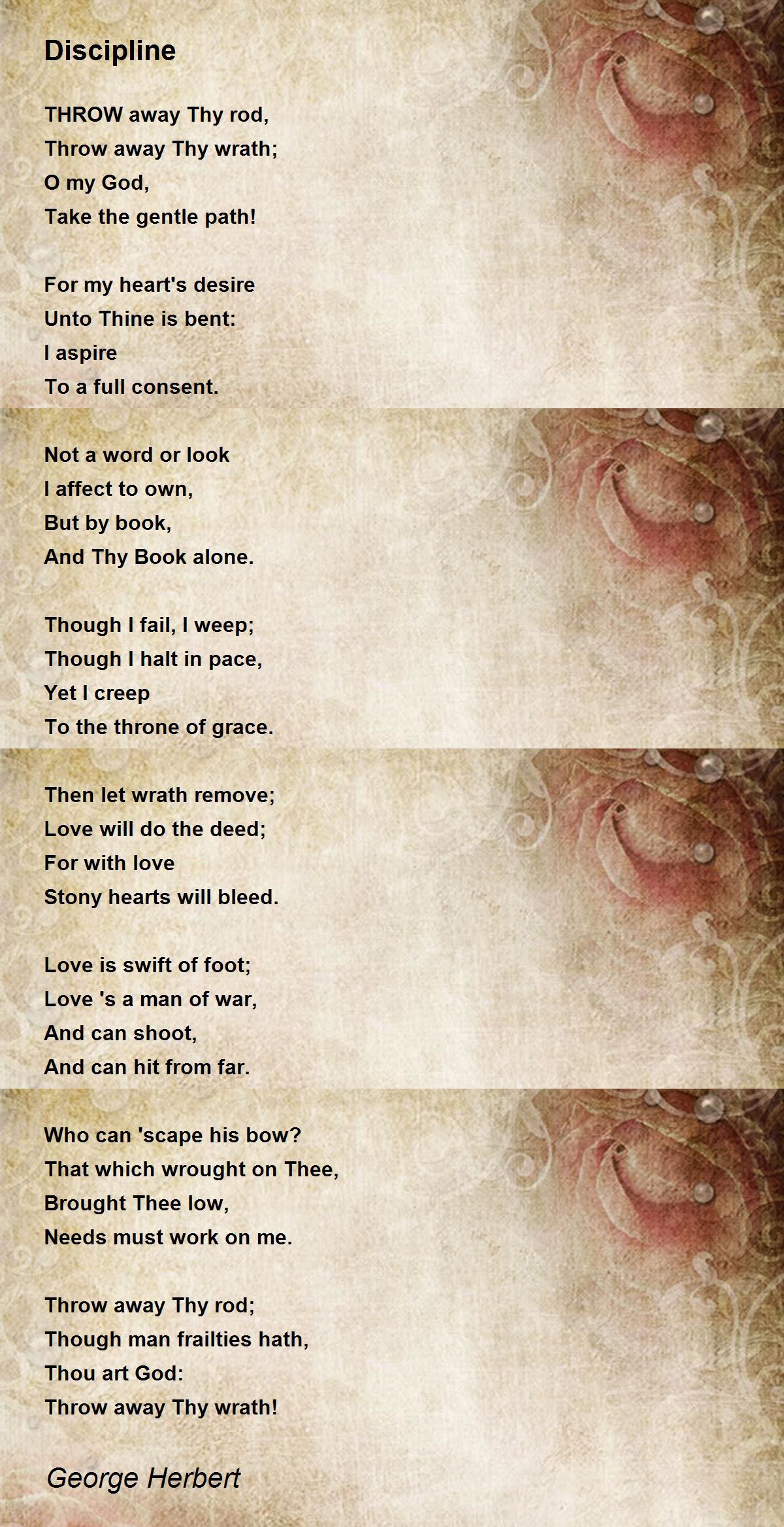 Discipline Poem by George Herbert - Poem Hunter