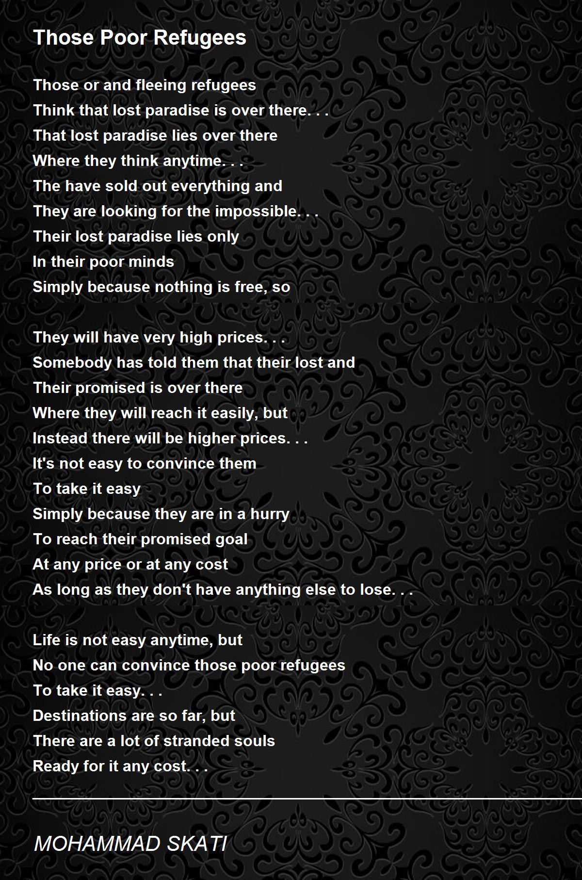 Famous Poems About Refugees: A Testament To Human Resilience – YOZJI