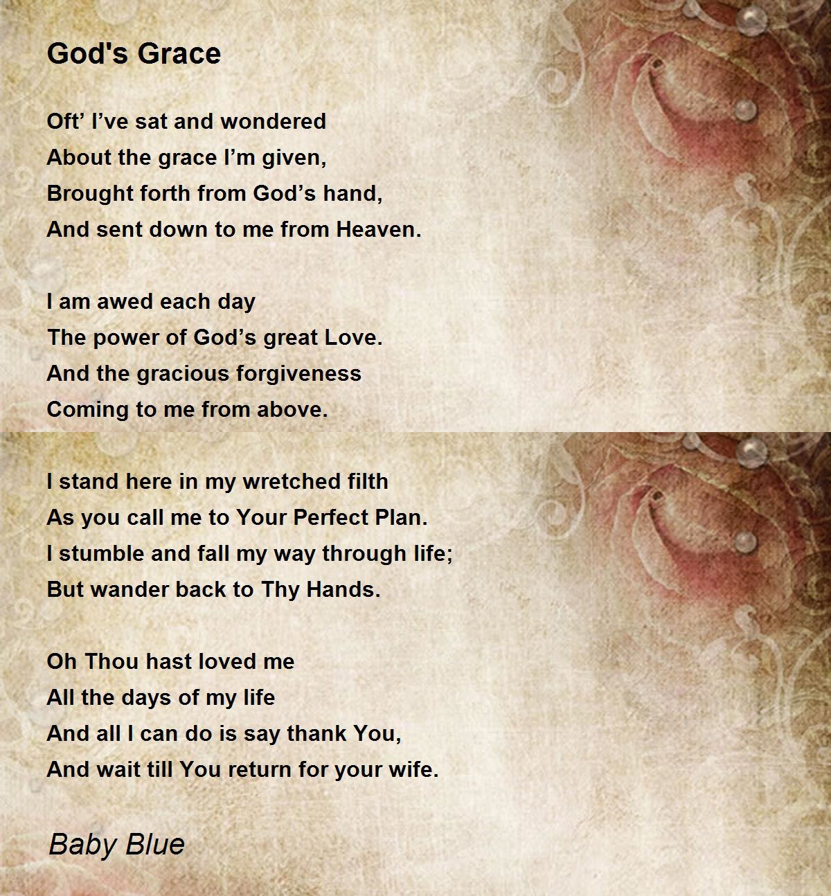 God's Grace God's Grace Poem by Baby Blue