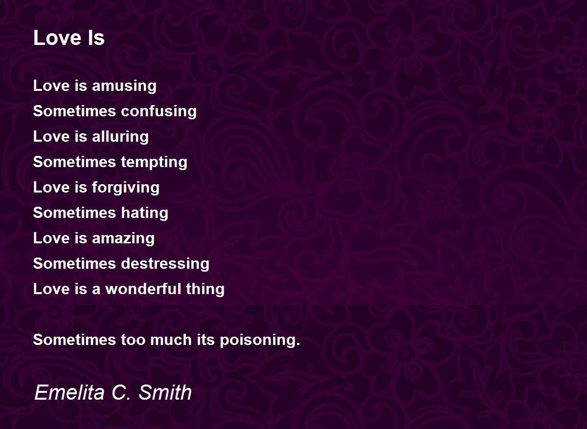 Love Is Love Is Poem by Emelita C. Smith