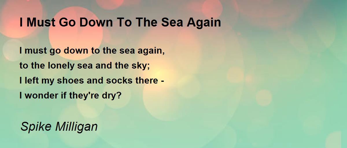poem i must go down to the sea again