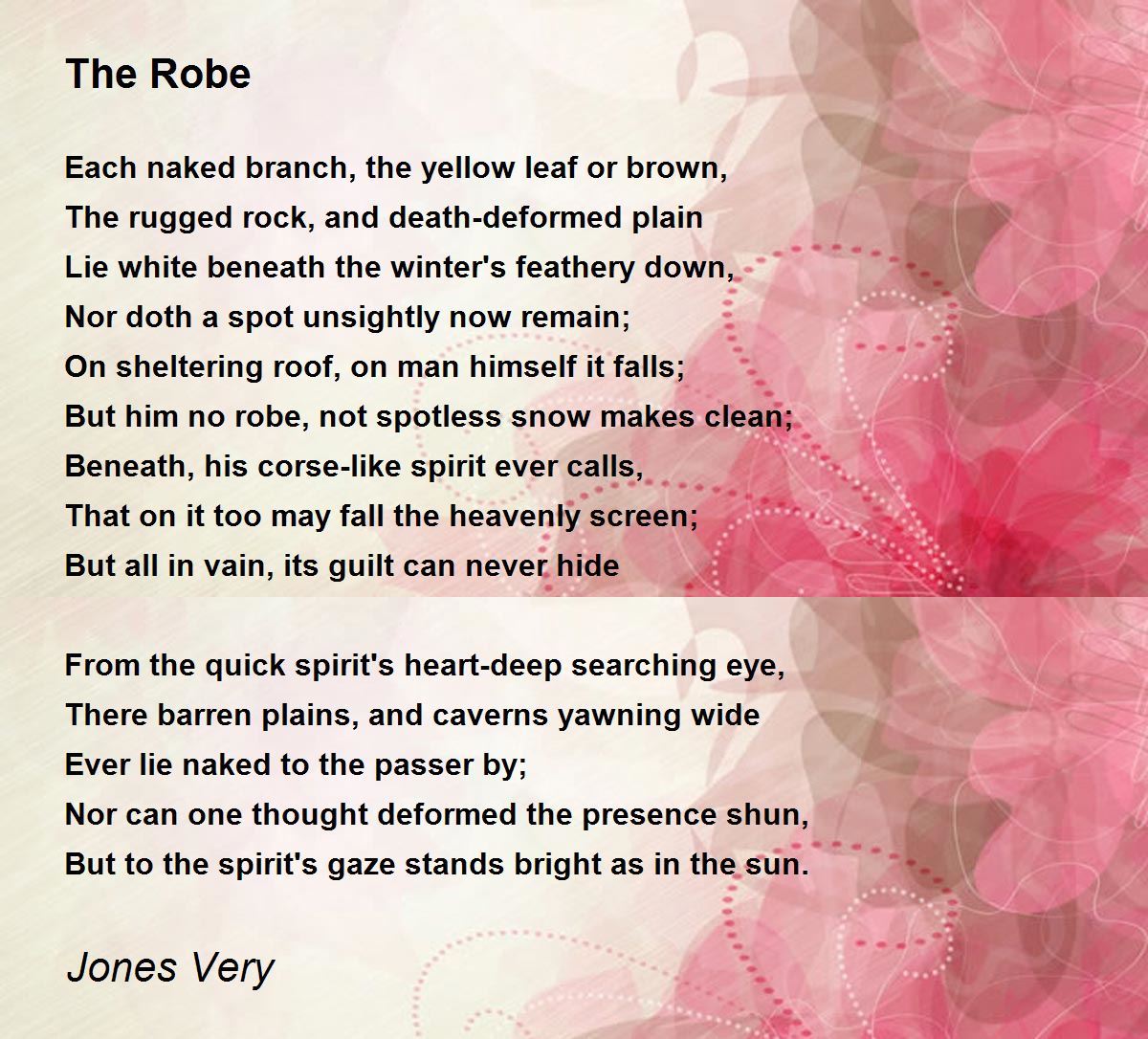 The Robe The Robe Poem by Jones Very
