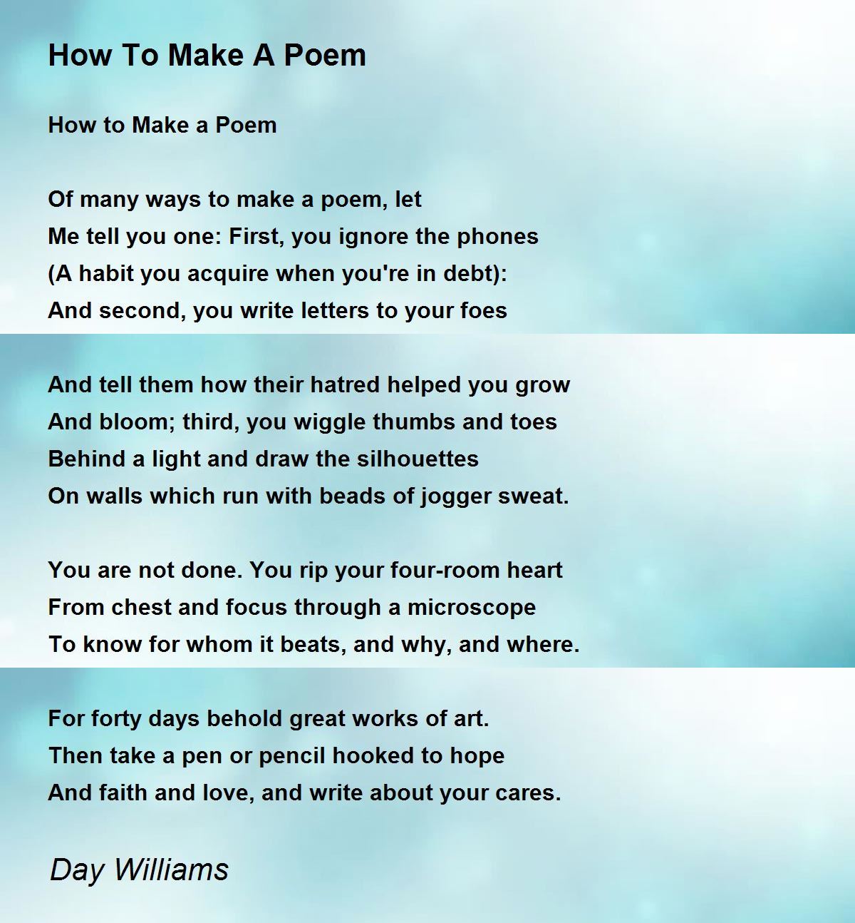 create your own poem assignment