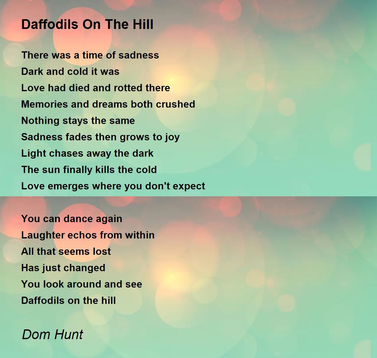 Daffodils On The Hill Daffodils On The Hill Poem by Dom Hunt