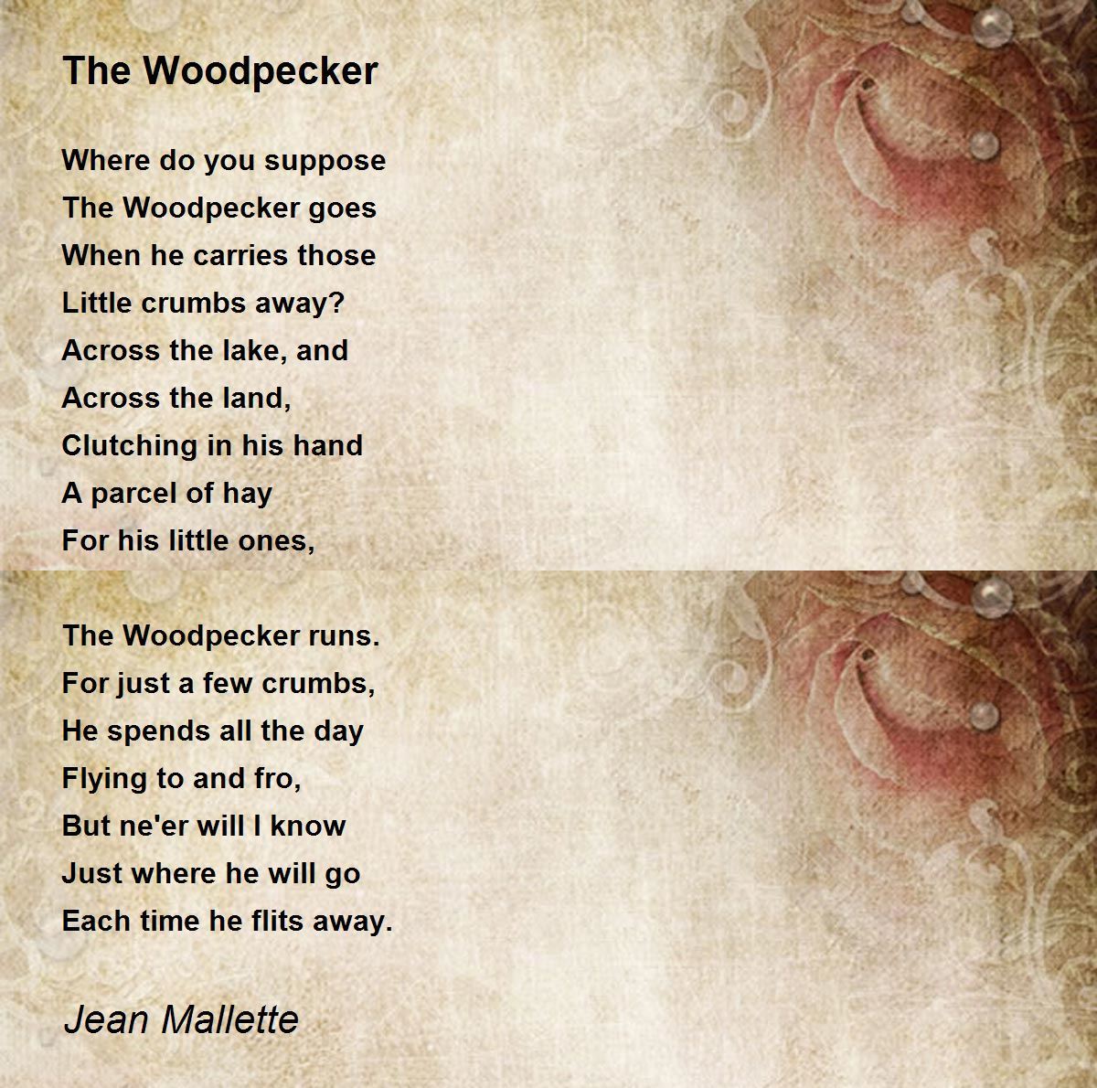 The Woodpecker The Woodpecker Poem by Jean Mallette