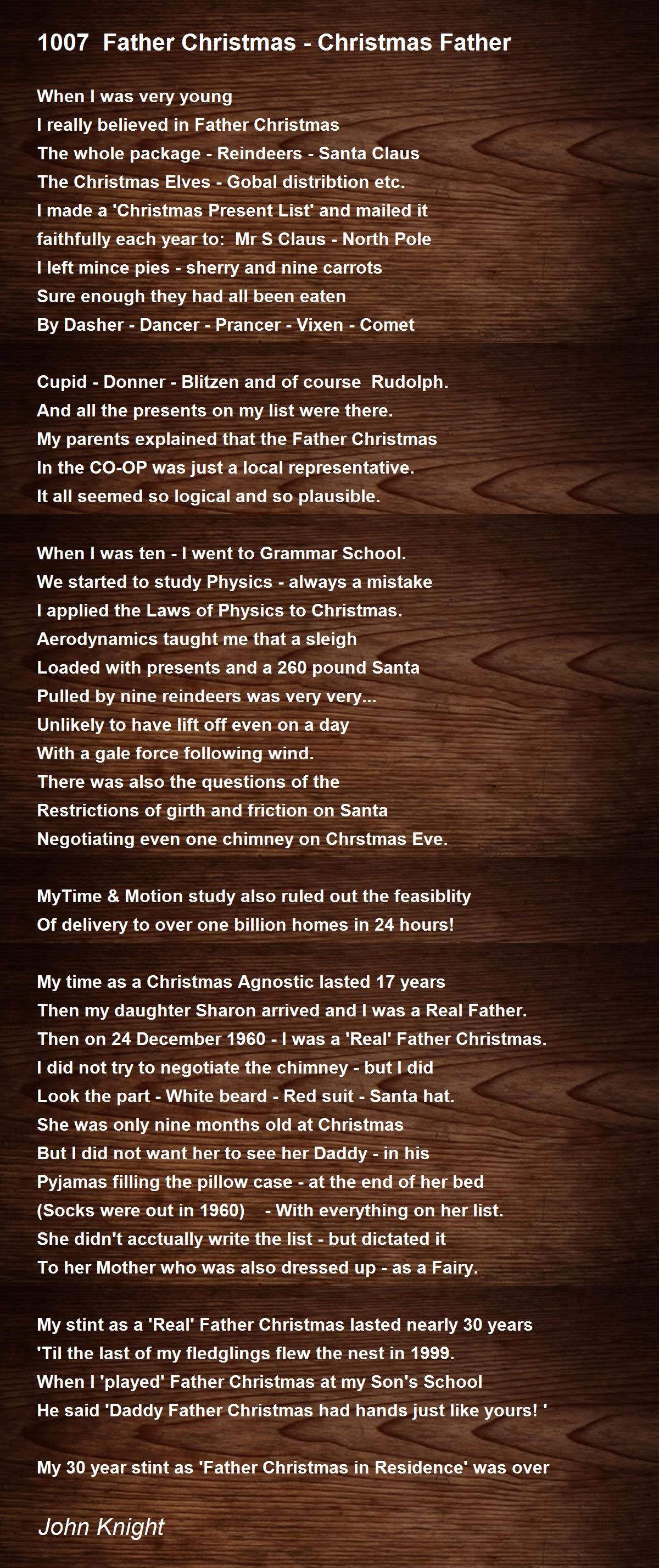 1007 Father Christmas - Christmas Father - 1007 Father Christmas - Christmas Father Poem by John