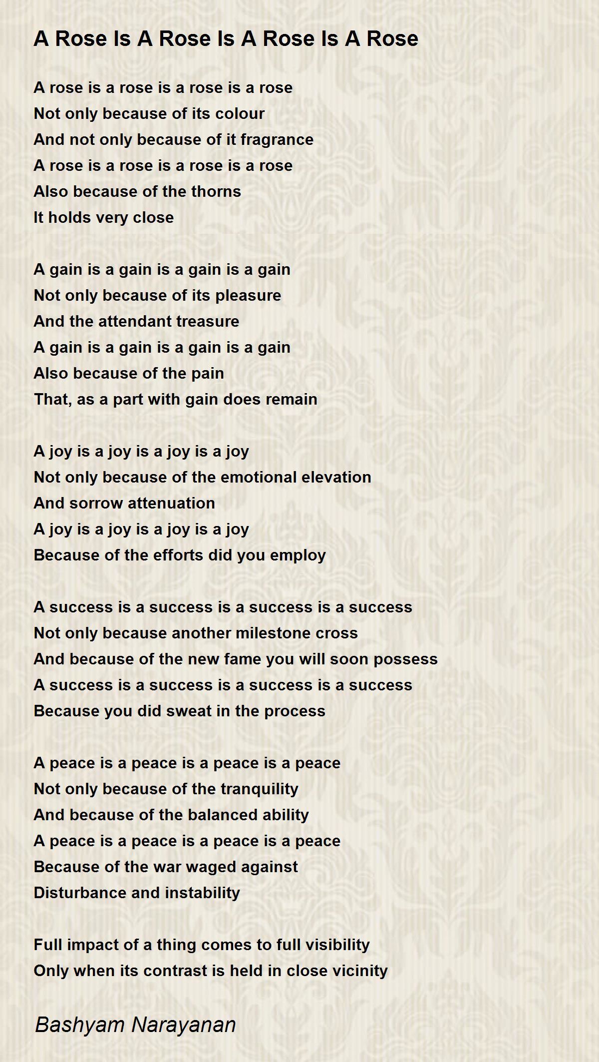 A Rose Is A Rose Is A Rose Is A Rose A Rose Is A Rose Is A Rose Is A