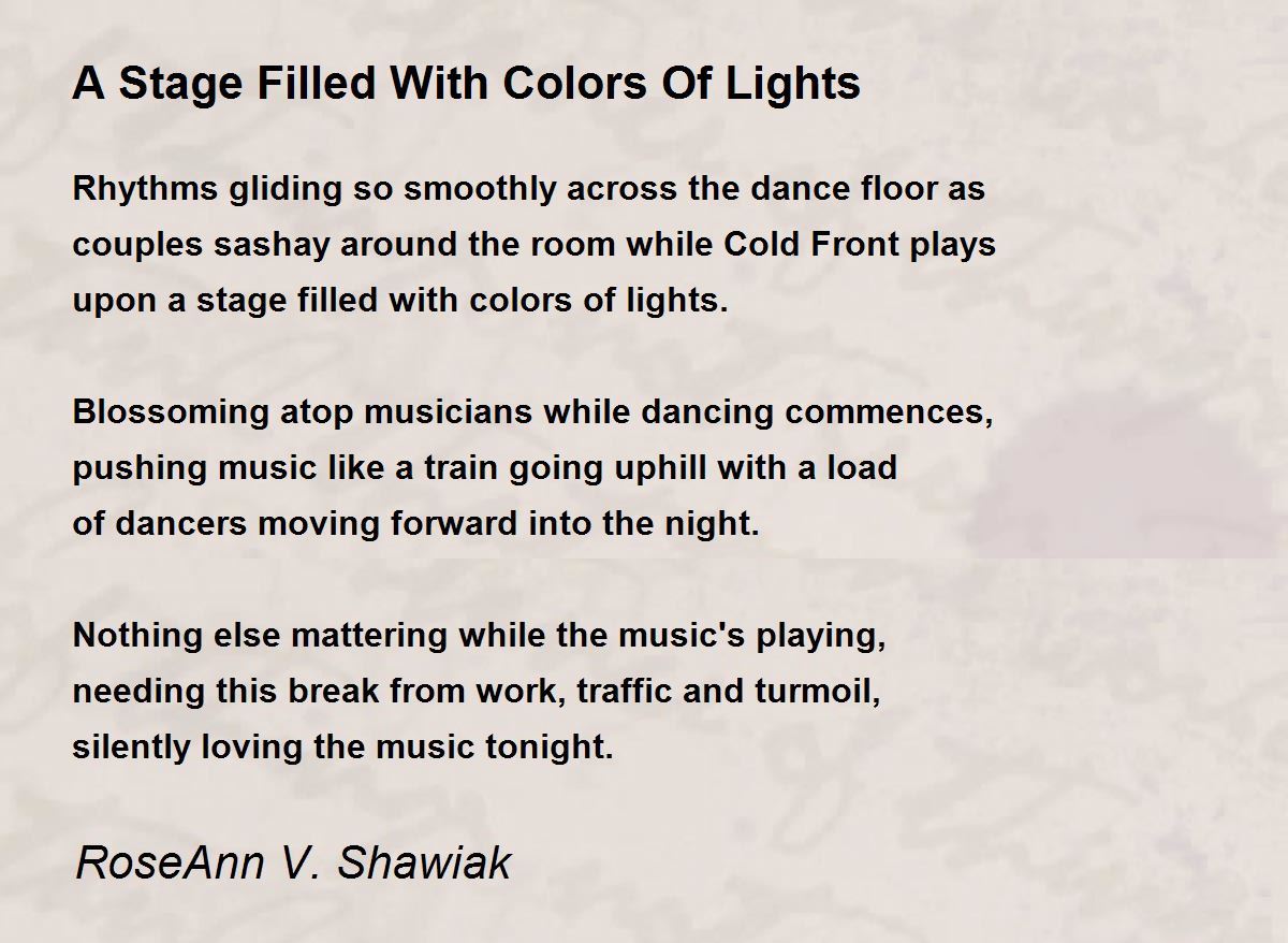 A Stage Filled With Colors Of Lights A Stage Filled With Colors Of