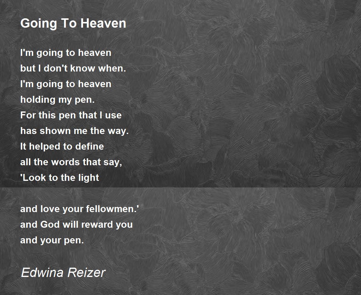 journey to heaven poem