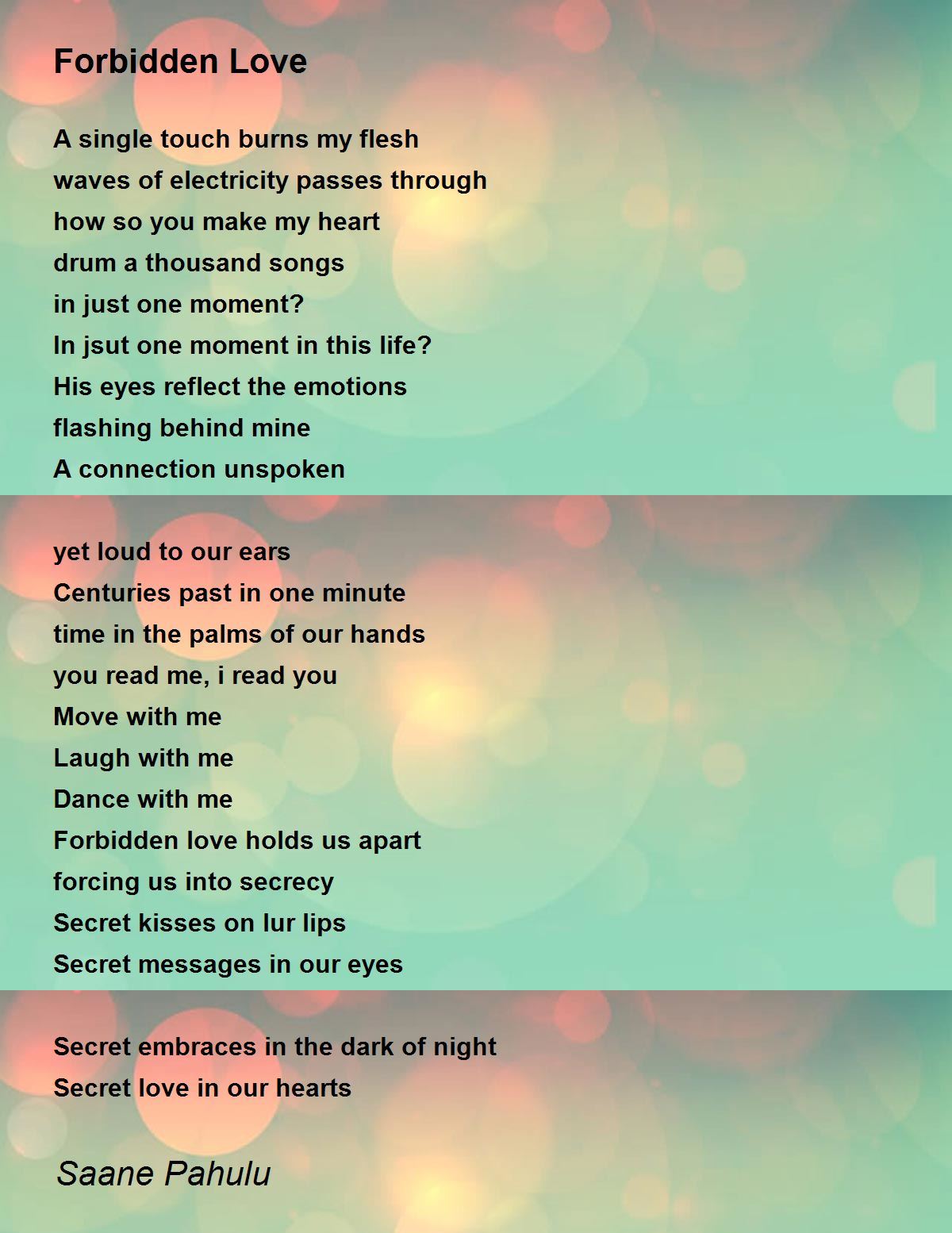 Secret Forbidden Love Quotes Forbidden Love - Forbidden Love Poem By Saane Pahulu