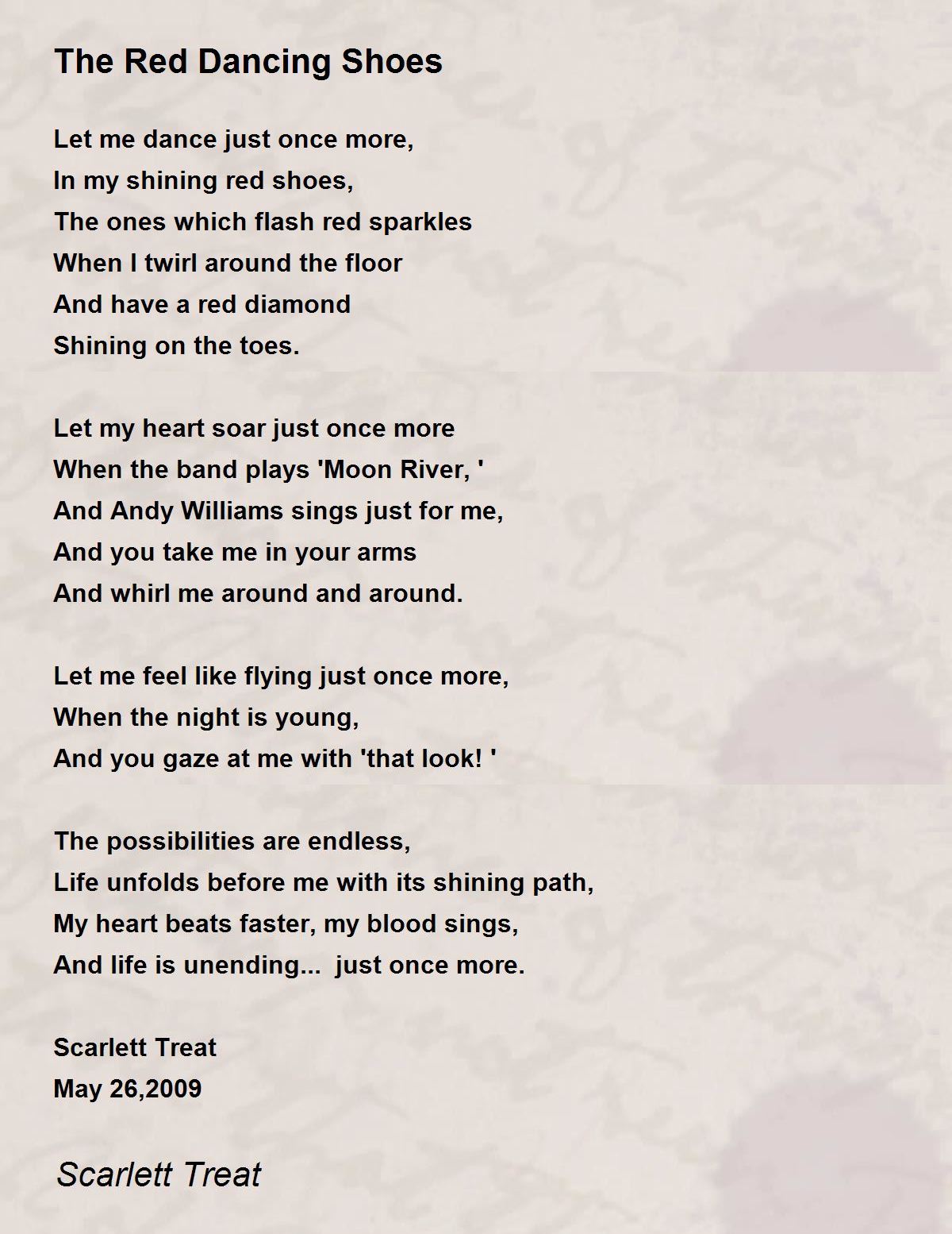 The Red Dancing Shoes The Red Dancing Shoes Poem by Scarlett Treat