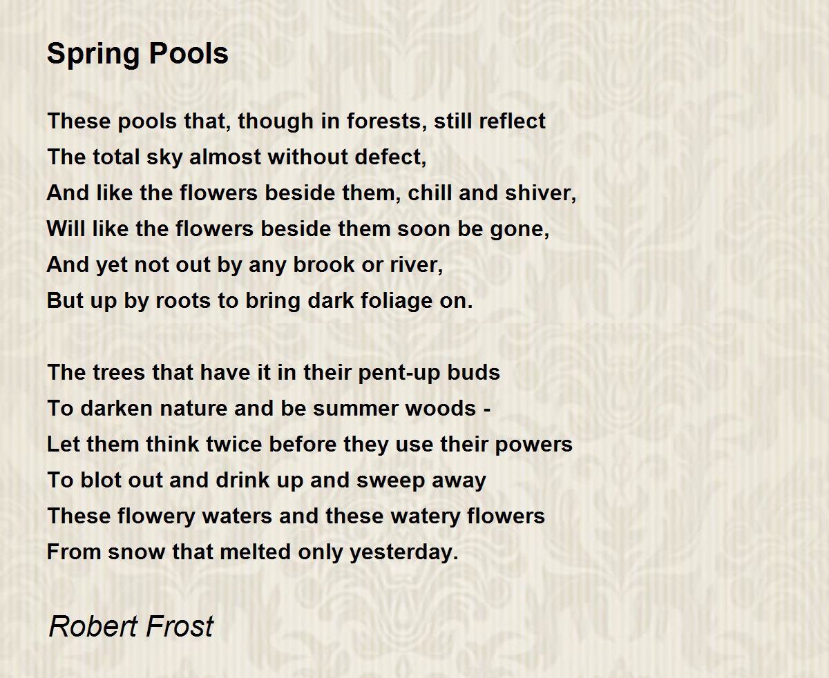 spring pools poem