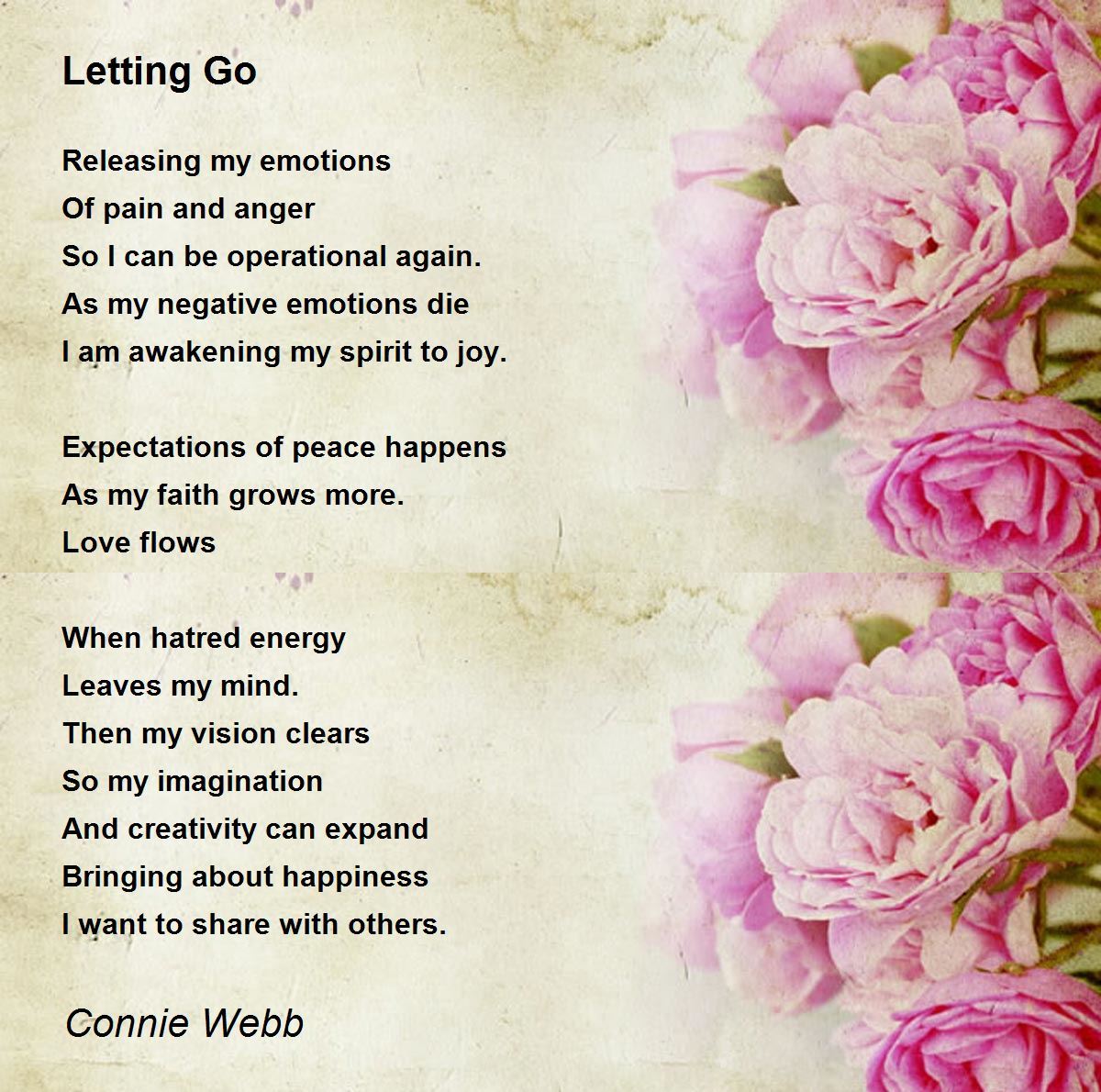Letting Go Poem by Connie Webb Poem Hunter