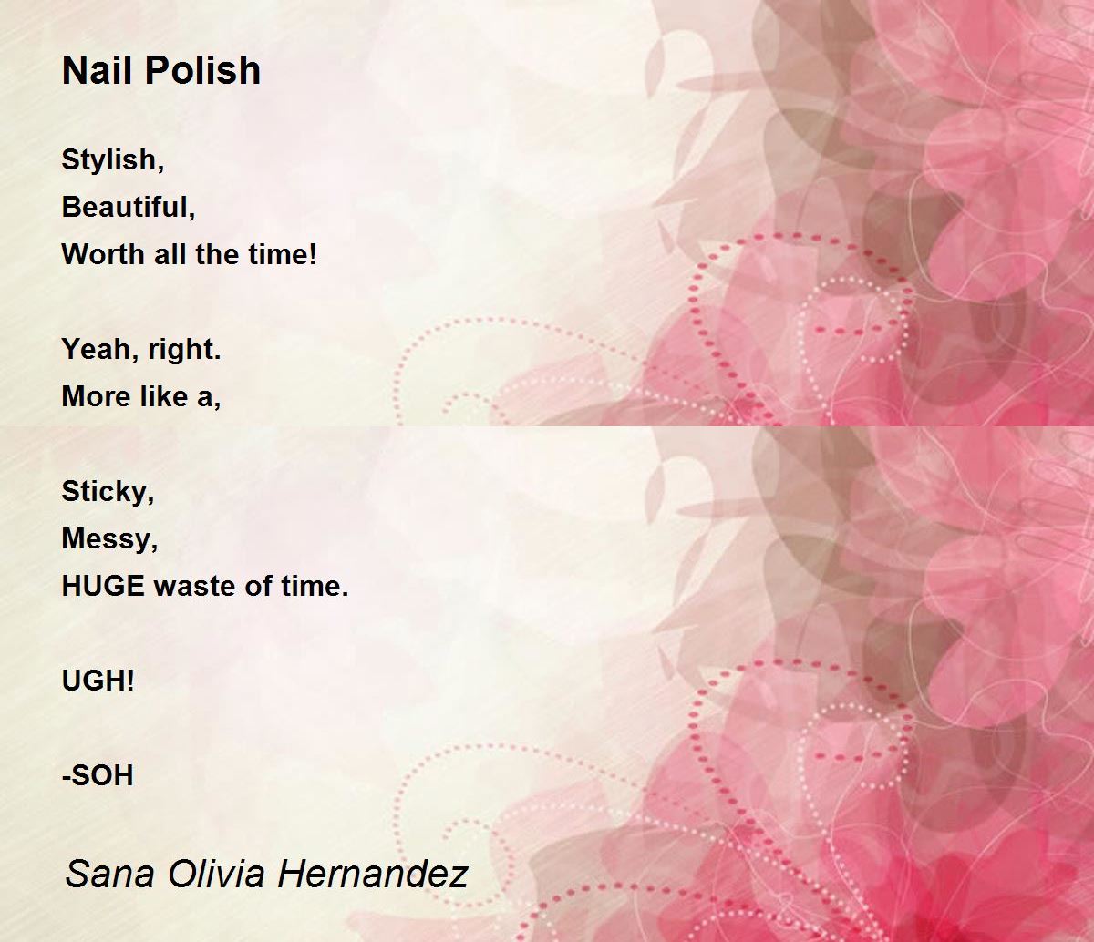 Nail Polish Poem by Sana Olivia Hernandez Poem Hunter