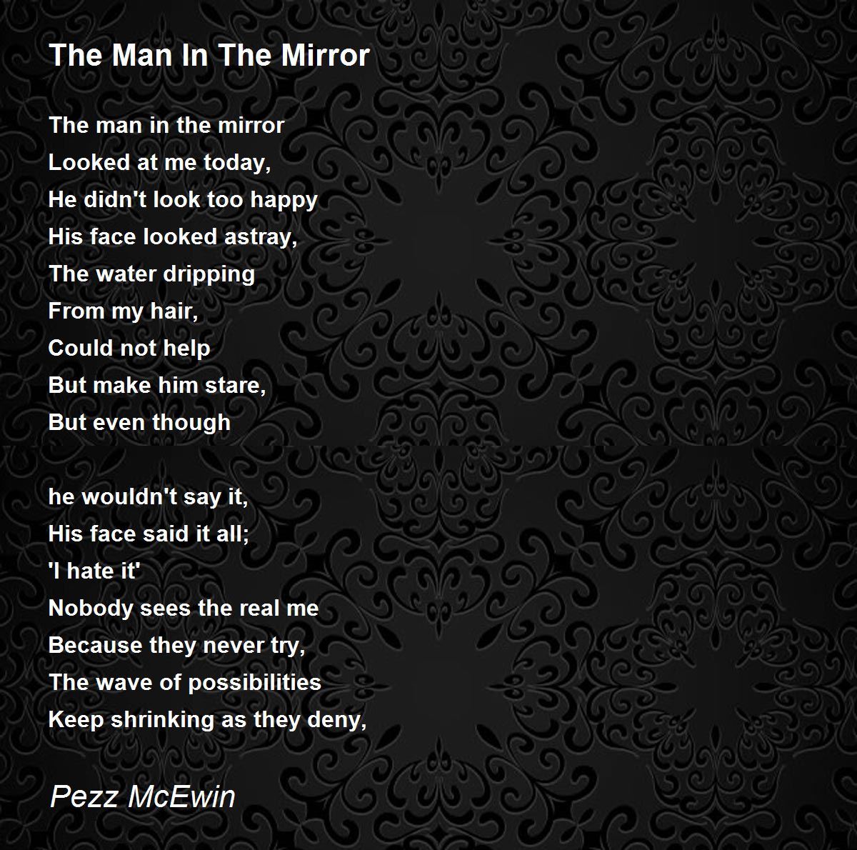 essay about man in the mirror